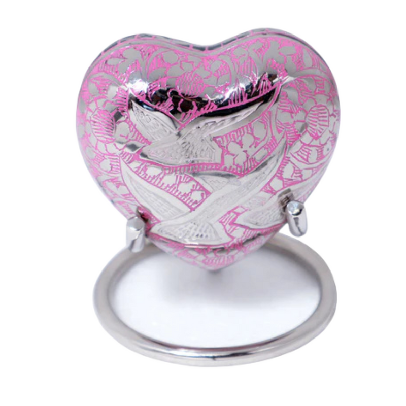 Royal Rapture Love Urn for Ashes Funeral Memorial Cremation Keepsake Heart & Stand