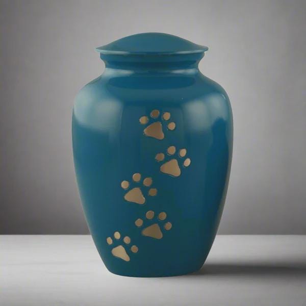 Royal Rapture Urn For Ashes Jar Paw Engraved Dog Cat Funeral Cremation Love Urn