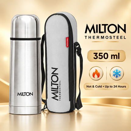 Milton Thermosteel 350 ml vacuum flask with carry case