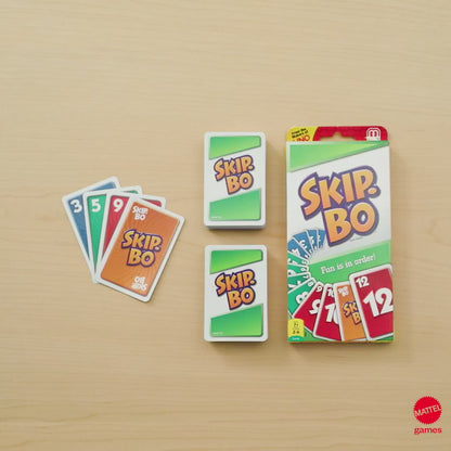 Mattel Skip BO 10 Card Classic Games Family Funny Entertainment Board Game Fun Playing Cards Kids Toys Gift Box UNO creators 52370