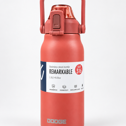 Dodge Stainless Steel Vacuum Flask 1.3L 1.7L Hot Cold Travel Bottle Tea Coffee Water