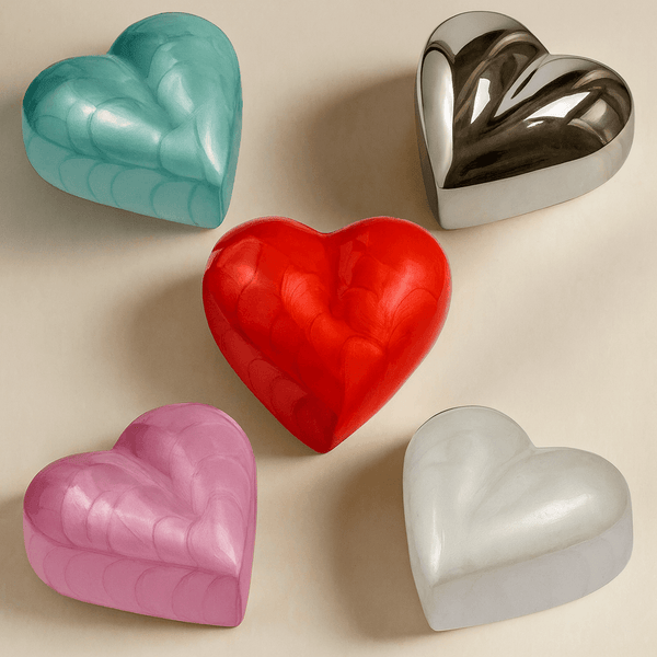 Royal Rapture Urn for Ashes Funeral Cremation Memorial Keepsake Heart Love Metal