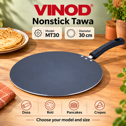 Vinod MT30 flat multi tawa 30 cm diameter with matching kitchen background