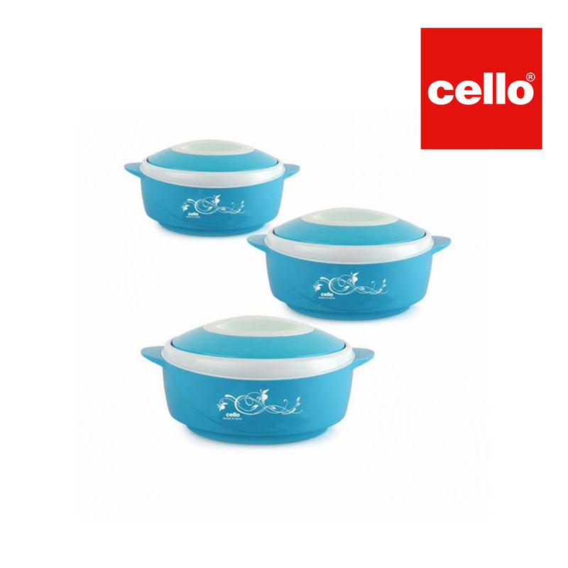 CELLO CHERISH 3 PIECES Hot Pot Set Food Warmer Serving Insulated Thermal Casserole